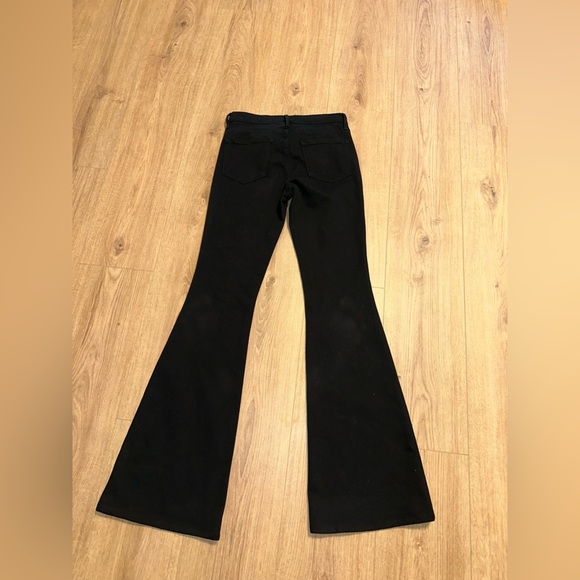 FRAME Le Forever Karlie Flare High-rise Jeans In Black size 25 - Picture 9 of 12